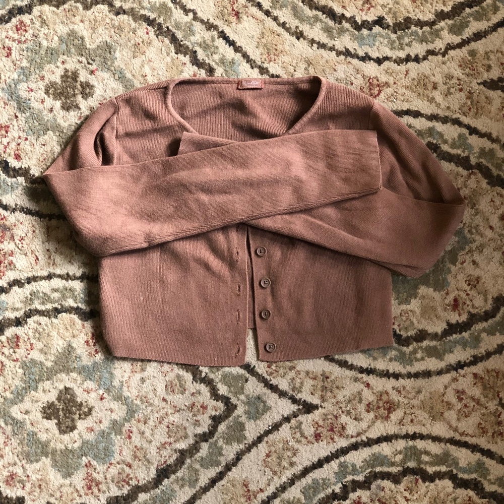 Brown cardigan top